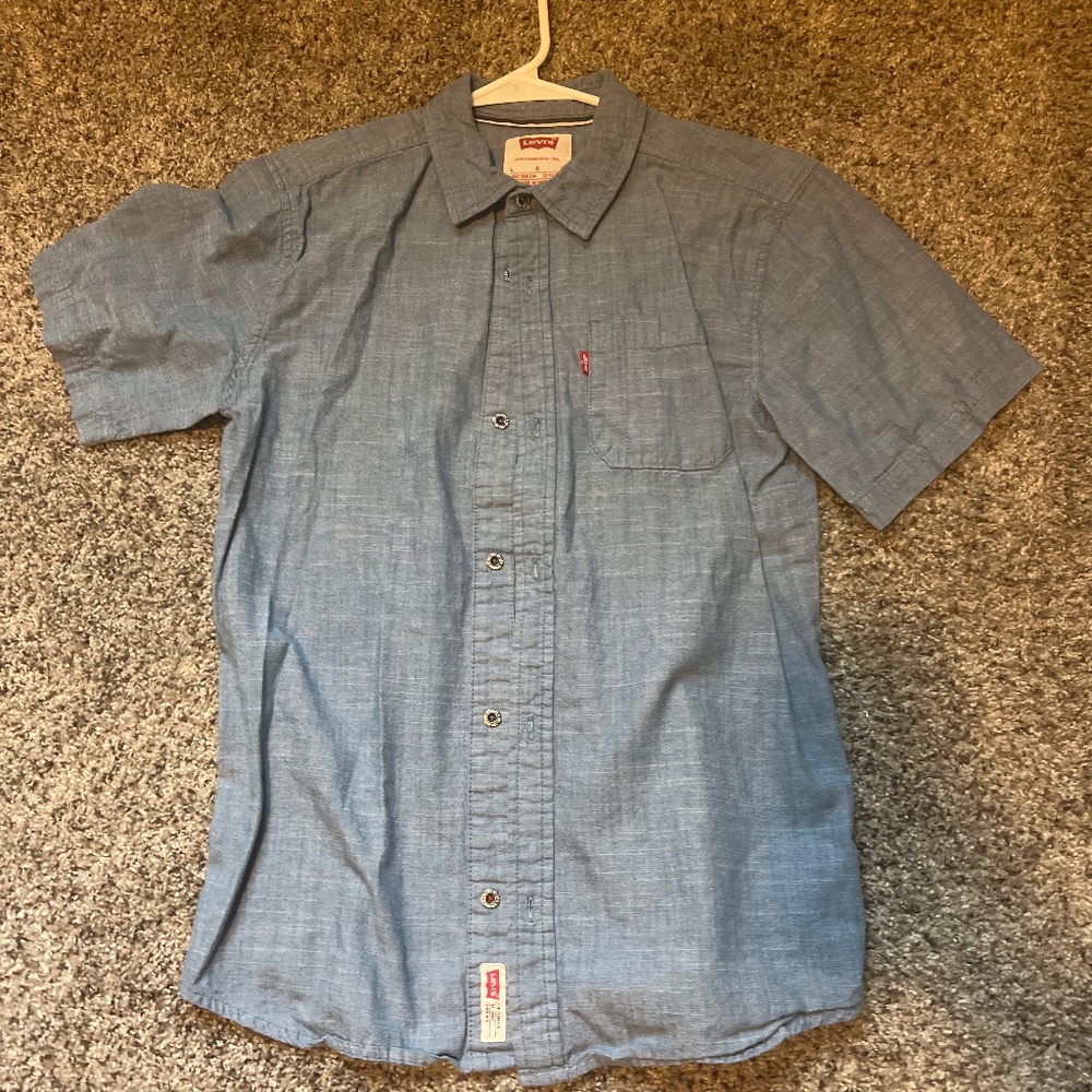 Levi denim short sleeve button up